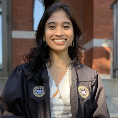 Headshot of Priyanka in her graduation gown