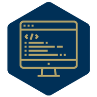 graphic of computer with coding on it 